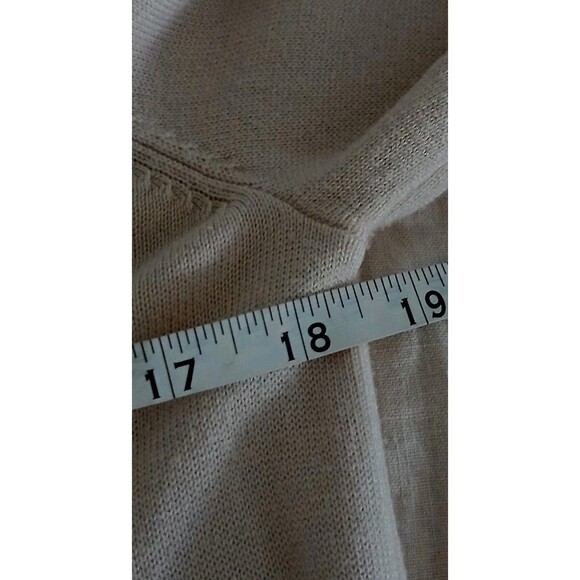 White House Black Market Ivory Sweater sz Large Bell Sleeves Boho Classic Chic - Picture 5 of 6